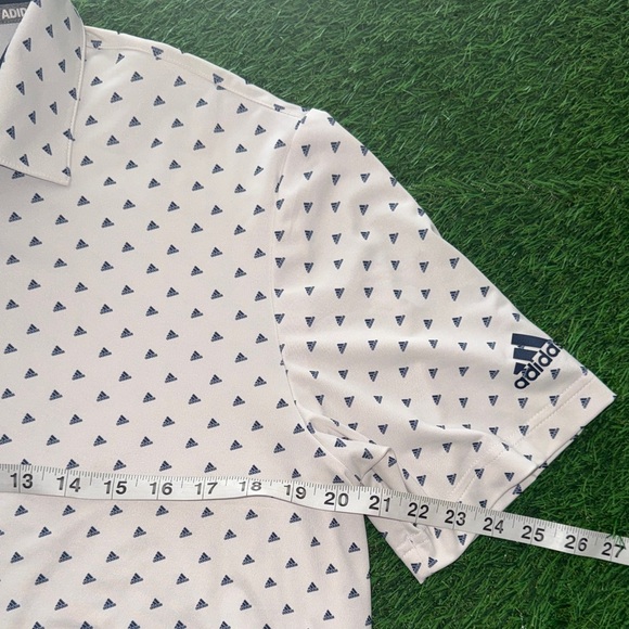 Adidas Blue Polo with White Accents - Picture 3 of 7